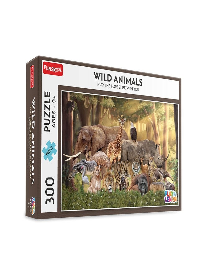 Funskool-Wild Animals,Educational,300 Pieces,Puzzle,for 3 Year Old Kids and Above,Toy - Image 1